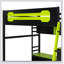 Wood Loft Bed With Desk, Shelves, LED Lights, USB Ports And Pegboard-187432586