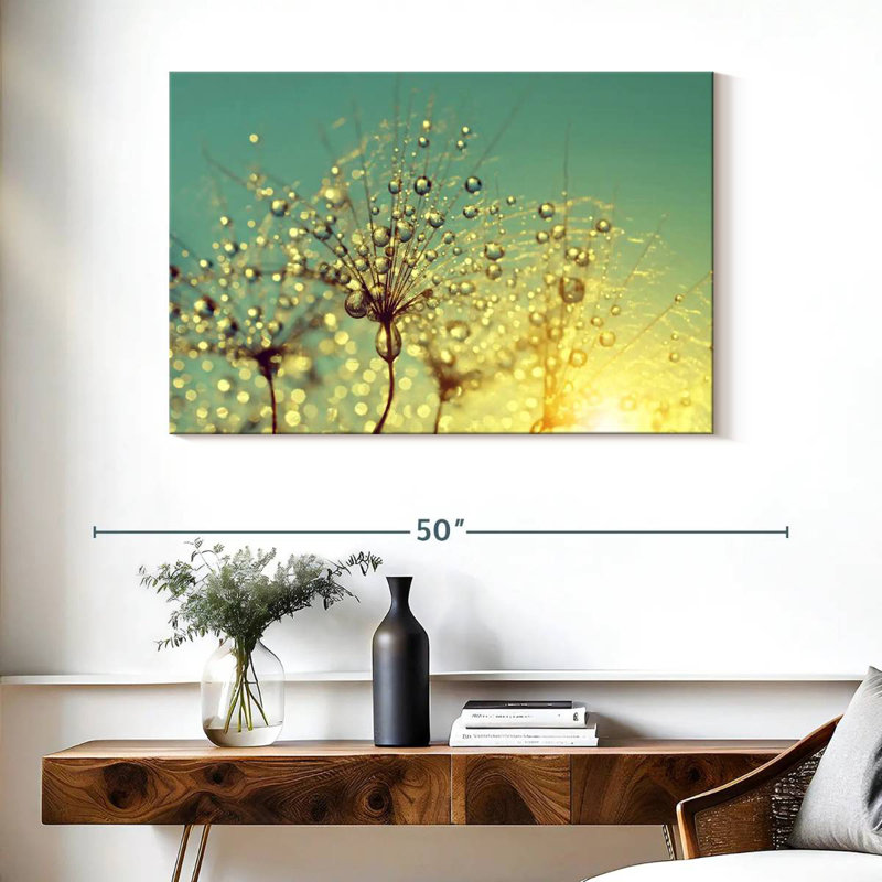 Harnek Dew Laden Dandelions, 26" H x 39" W