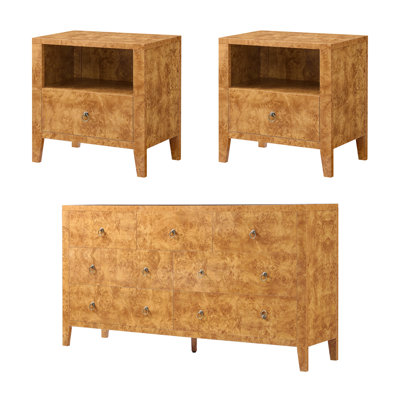 3-piece Bedroom Set With 2 Nightstands And 7-drawer Dresser