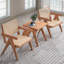 Fauteuil d'appoint beige et naturel