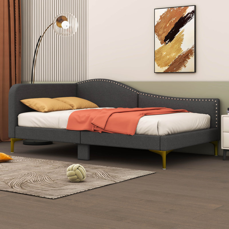 Ruthlene Upholstered Daybed Bed, Twin, Gray