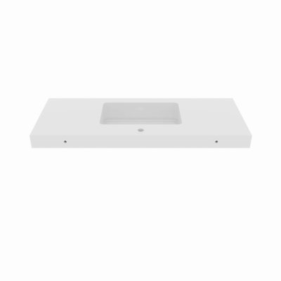 Integrated Engineered Quartz Basin with Overflow Protection
