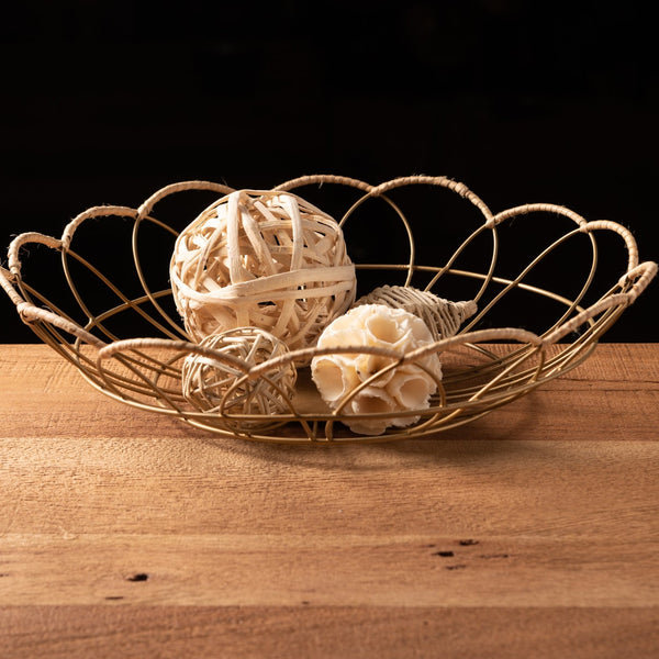 Panier à fleurs en fil de fer