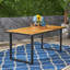 Modern Acacia Wood Outdoor Dining Table with Sealed Surface