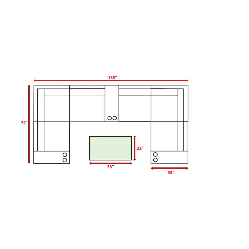 Ensemble de conversation modulaire en osier avec coussins 10 pièces - 4 à 5