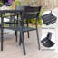Octavies Premium All-Weather Wicker Outdoor Stacking Dining Armchair-2022480125