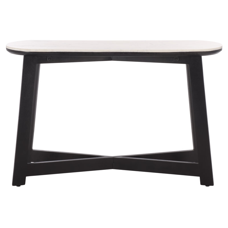 Shina Oval Console Table, Black