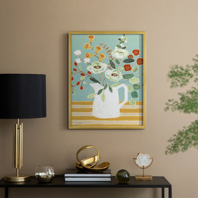 «Joyful Blossoms II», reproduction encadrée - bois massif