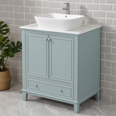 Meuble-lavabo sur pied simple 30 po sans comptoir