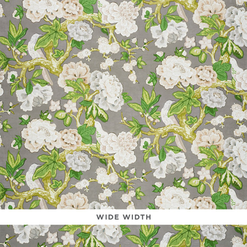 Bermuda Blossoms Wallpaper, Slate