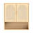Bathroom Wall Cabinet Oak Real Rattan 2 Doors 1 Shelf