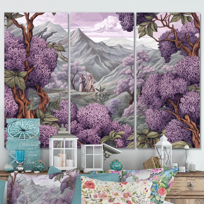 Rustic Plants & Flowers Wall Decor on Metal
