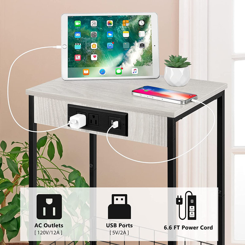 Table de chevet Arkita, Blanc