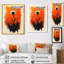 Fleur sauvage inferno et fleur de pissenlit II - décoration murale pissenlit-877311995-877311996-877311998