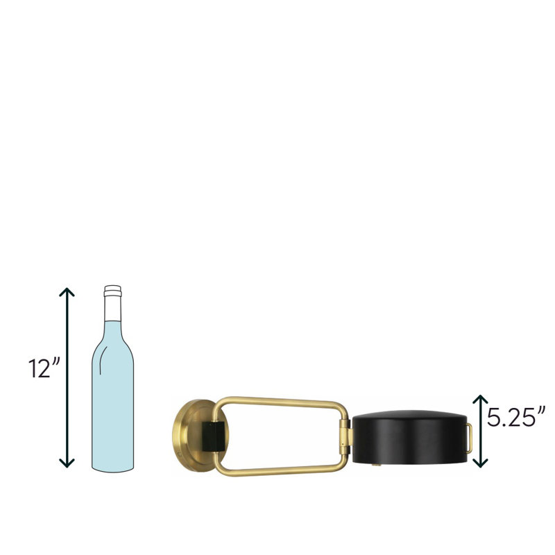 Simon Plug-in Swing Arm Sconce, Modern Brass
