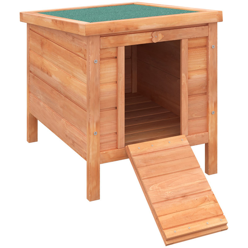 Cage à cages avec cages et cobayes avec toit ouvert et imperméable Pawhut, Natural