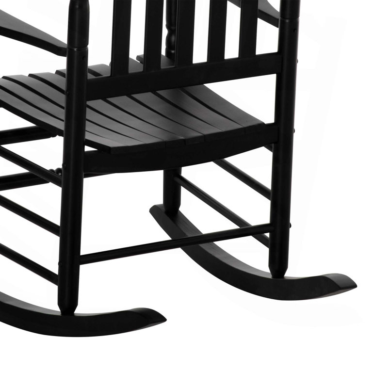 Chaise berçante à haut dossier Traditional, Noir