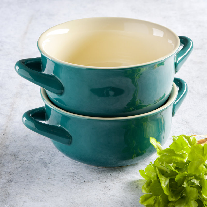2 Piece Soup Bowl Set, Teal