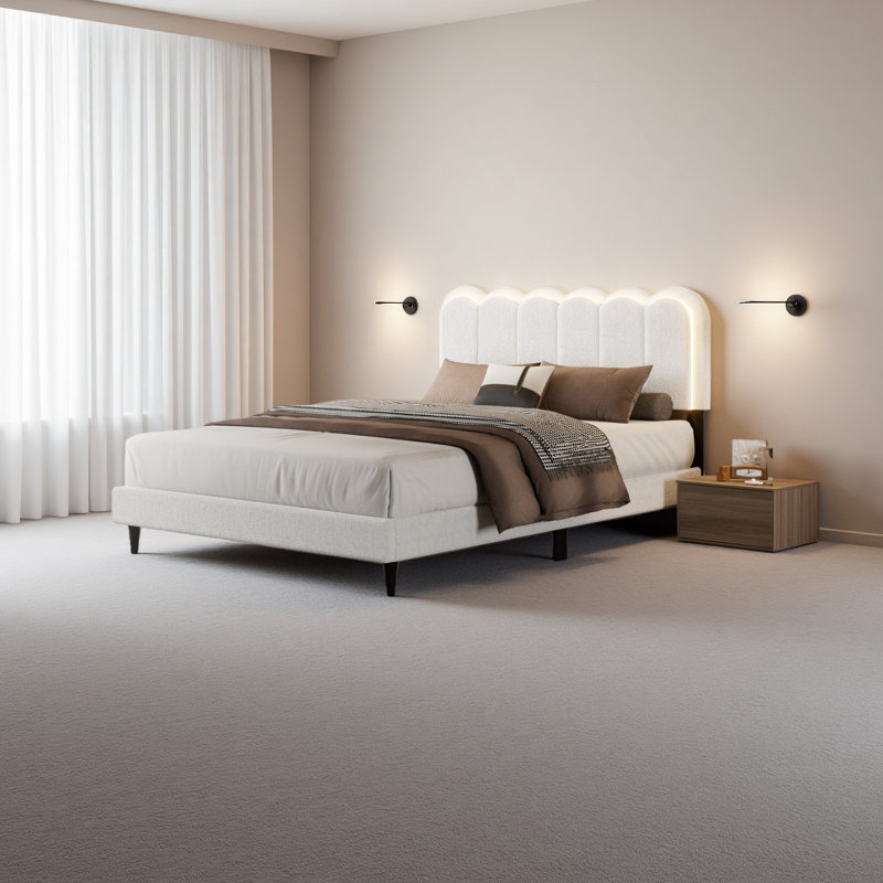 Tête de lit Lambswool Petal, Lit double