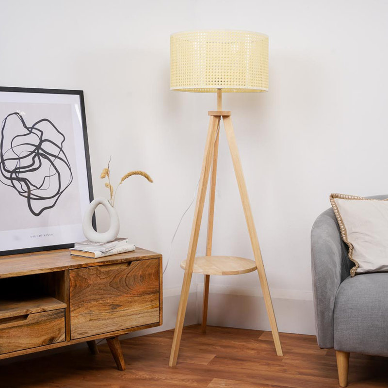 130cm Natural Tripod Floor Lamp